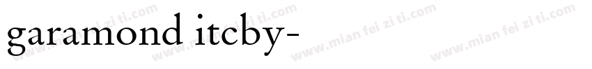 garamond itcby字体转换